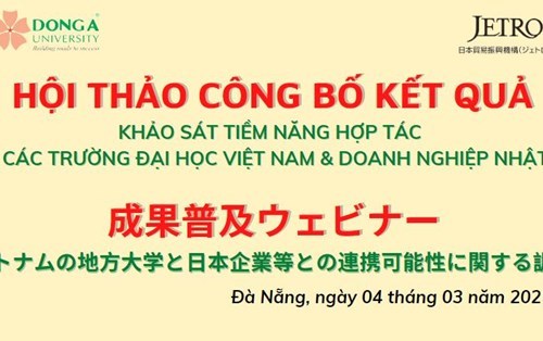 Hội thảo công bố kết quả "Khảo sát tiềm năng hợp tác giữa các Trường Đại học Việt Nam và Doanh nghiệp Nhật Bản"